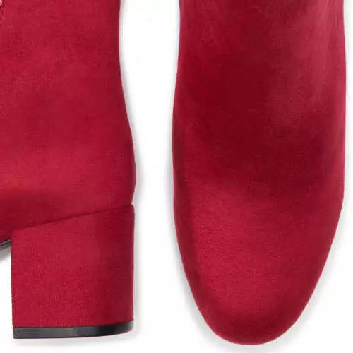 Moderne ženske niske čizme crvene boje